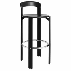 Tabouret de bar Rey en bois laqué - Bruno Rey | Noir