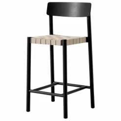 Tabouret de bar sangles naturelles 65 cm Betty TK12 en frêne