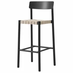 Tabouret de bar sangles naturelles 75 cm Betty TK15 en frêne