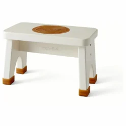 Tabouret en bois d'hévéa | Blanc
