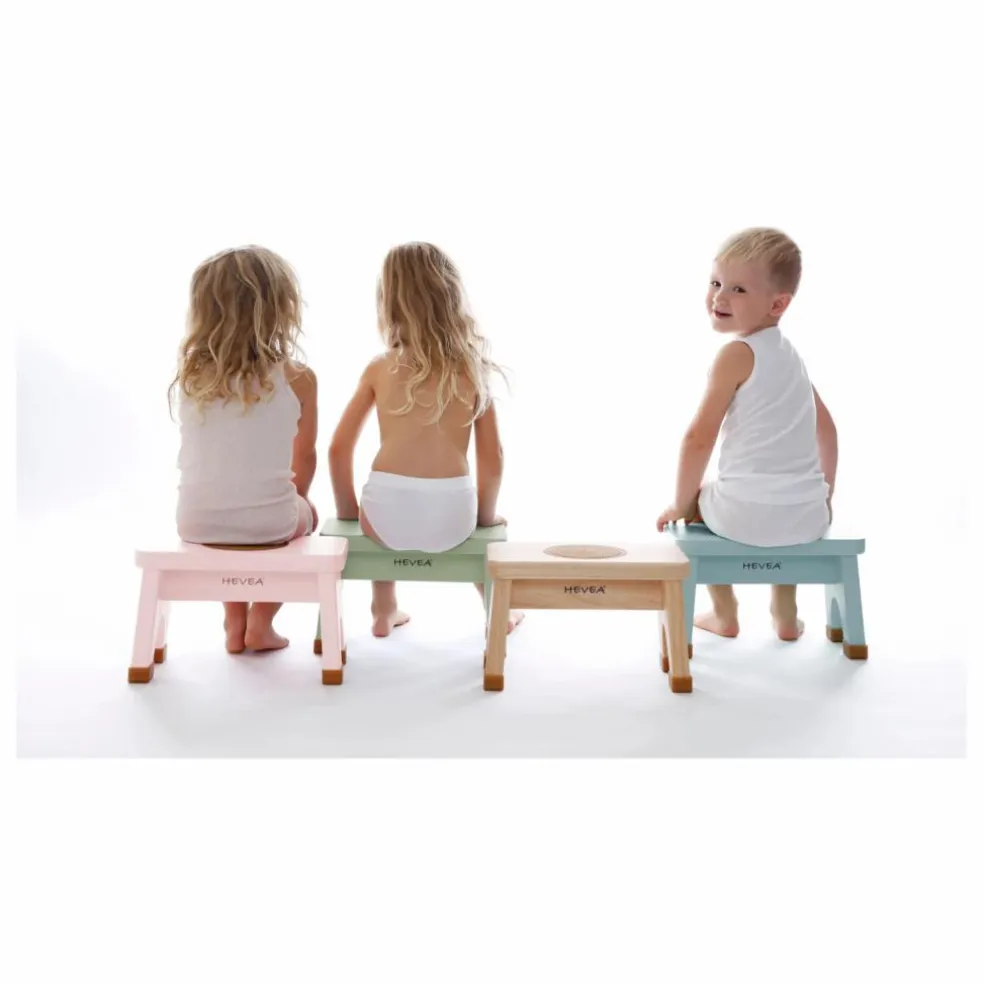 Tabouret en bois d'hévéa | Sauge