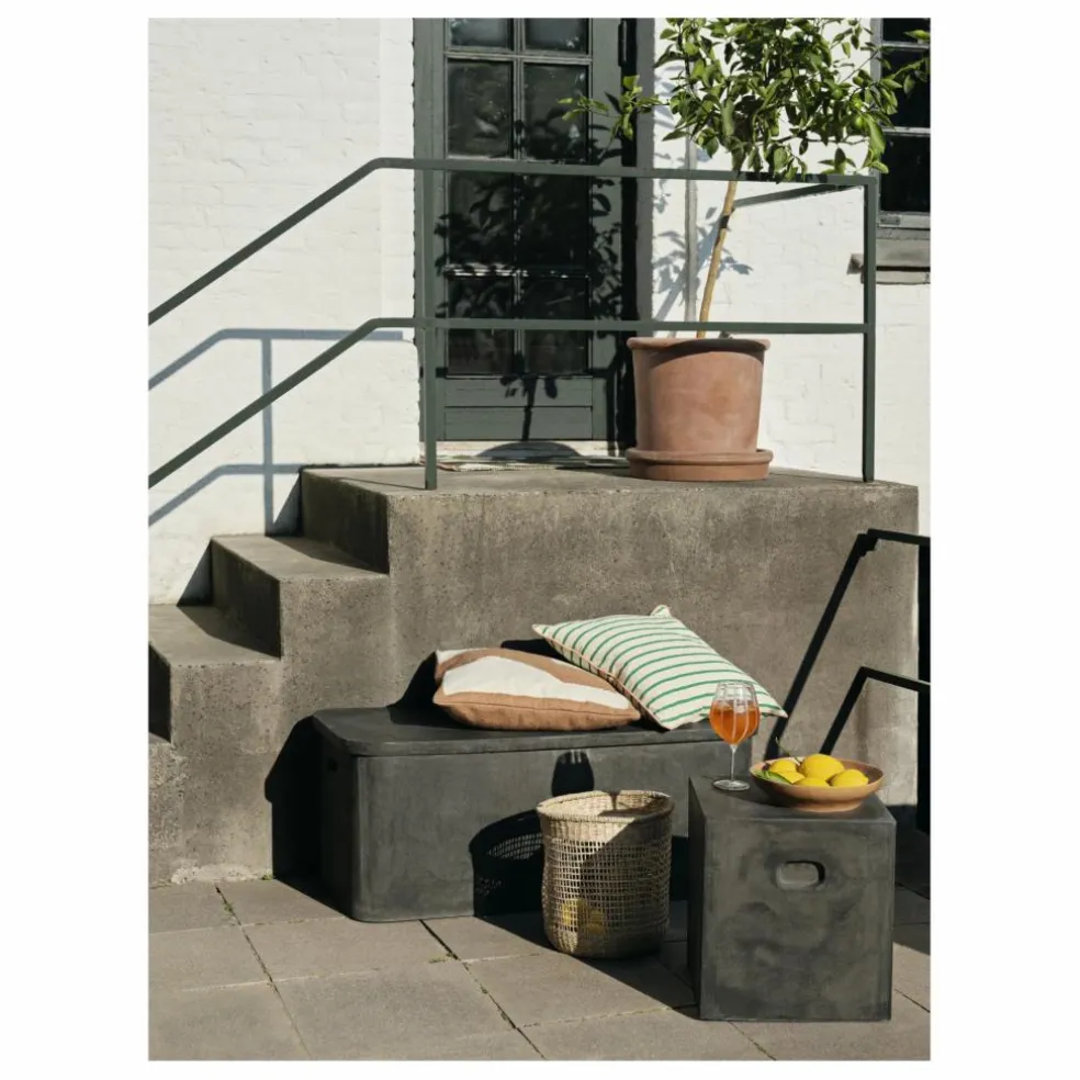 Tabouret en fibre d'argile Fiber | Charbon