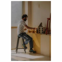 Tabouret Haut 65 cm Taburete 8 | Noir