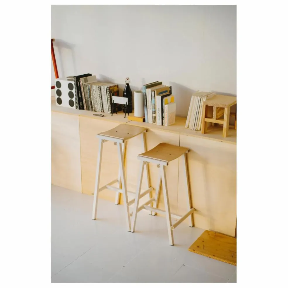 Tabouret Haut 65 cm Taburete 8 | Ivoire