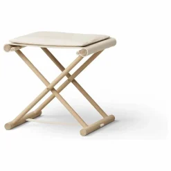 Tabouret junior Camp en chêne et toile