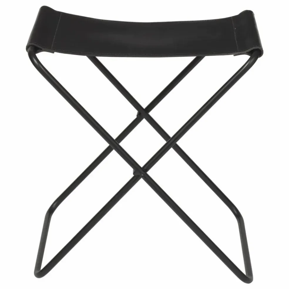 Tabouret pliant en cuir Nola