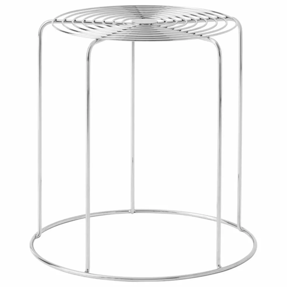 Tabouret Wire VP11, Verner Panton | Argenté