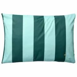 Taie d'oreiller à rayures Malo | Bleu turquoise