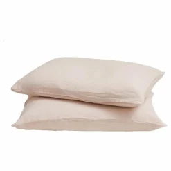 Taie d'oreiller basic en lin lavé | Biche