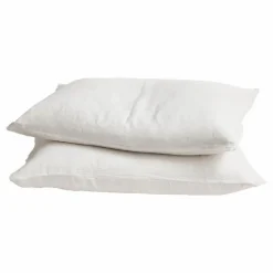 Taie d'oreiller basic en lin lavé | Blanc