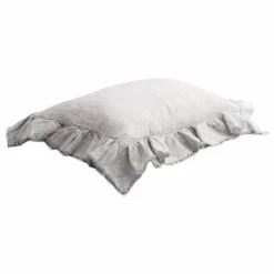 Taie d'oreiller Boho en Lin Lavé shaker | Stone