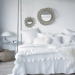 Taie d'oreiller Boho en Lin Lavé | Biche