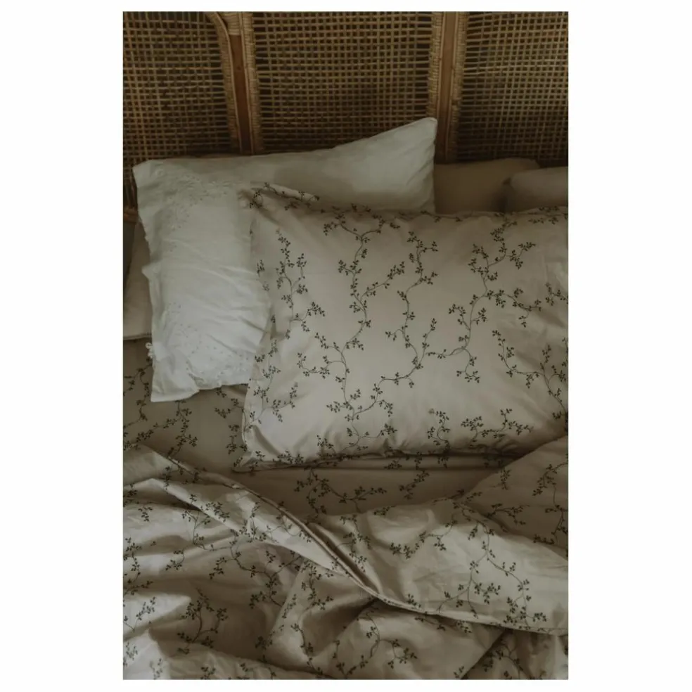 Taie d'oreiller Botany en percale de coton | Vert