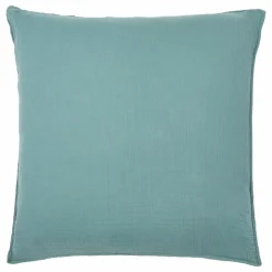 Taie d'oreiller Dili en voile de coton | Bleu stone