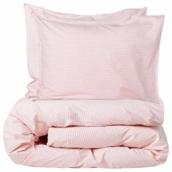 Taie d'oreiller en coton Striped | Rose