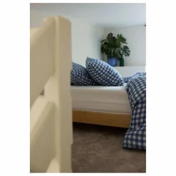 Taie d'oreiller en lin Vichy | Bleu