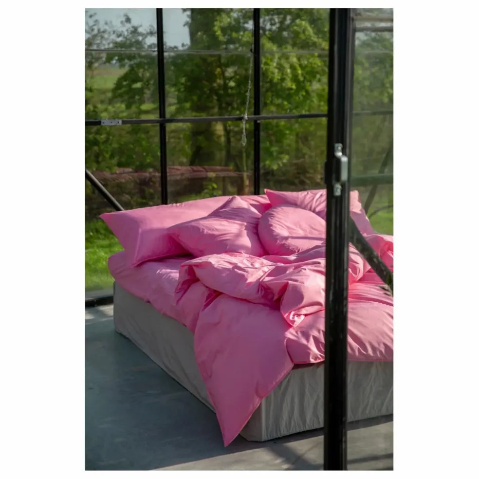 Taie d'oreiller en percale organique - Pink Candy | Rose bonbon