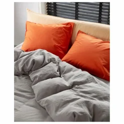 Taie d'oreiller en percale organique - Poppy Orange | Orange