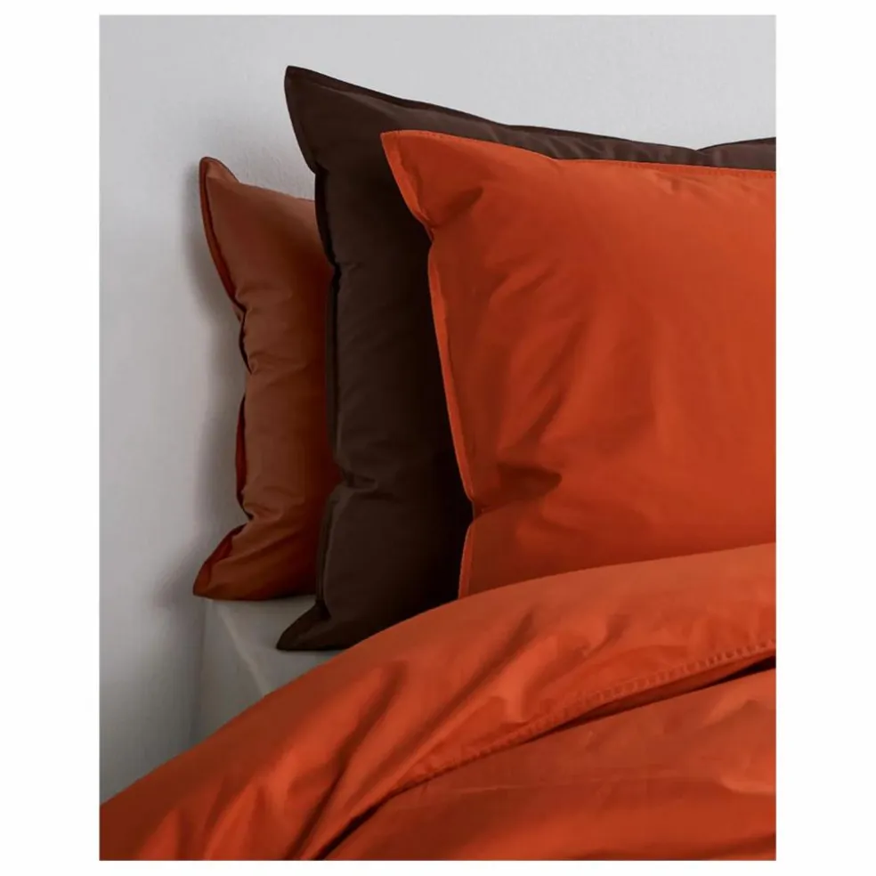 Taie d'oreiller en percale organique - Poppy Orange | Orange