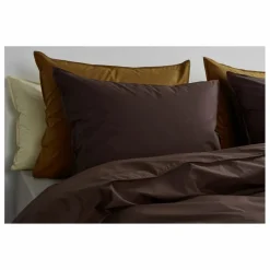 Taie d'oreiller en percale organique - Coffee Brown | Café
