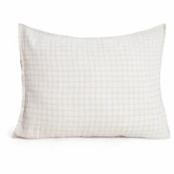 Taie d'oreiller Gingham Sky | Bleu ciel