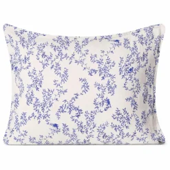 Taie d'oreiller Jardim en mousseline de coton | Cobalt