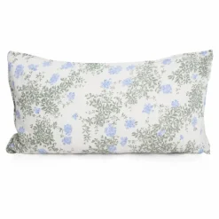 Taie d'oreiller Plumbago en coton bio | Bleu