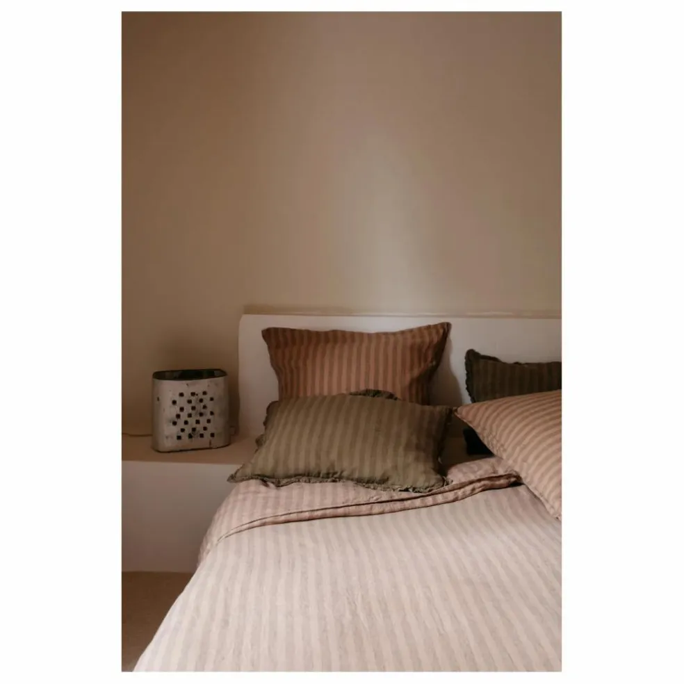 Taie d'oreiller Sandhills en lin | Brun roux