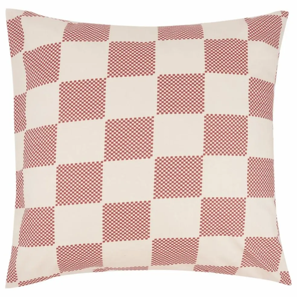 Taie d'oreiller Sheldon Checks | Rouge
