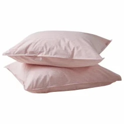 Taie d'oreiller Striped en Coton Bio - Set de 2 | Rose