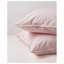 Taie d'oreiller Striped en Coton Bio - Set de 2 | Rose