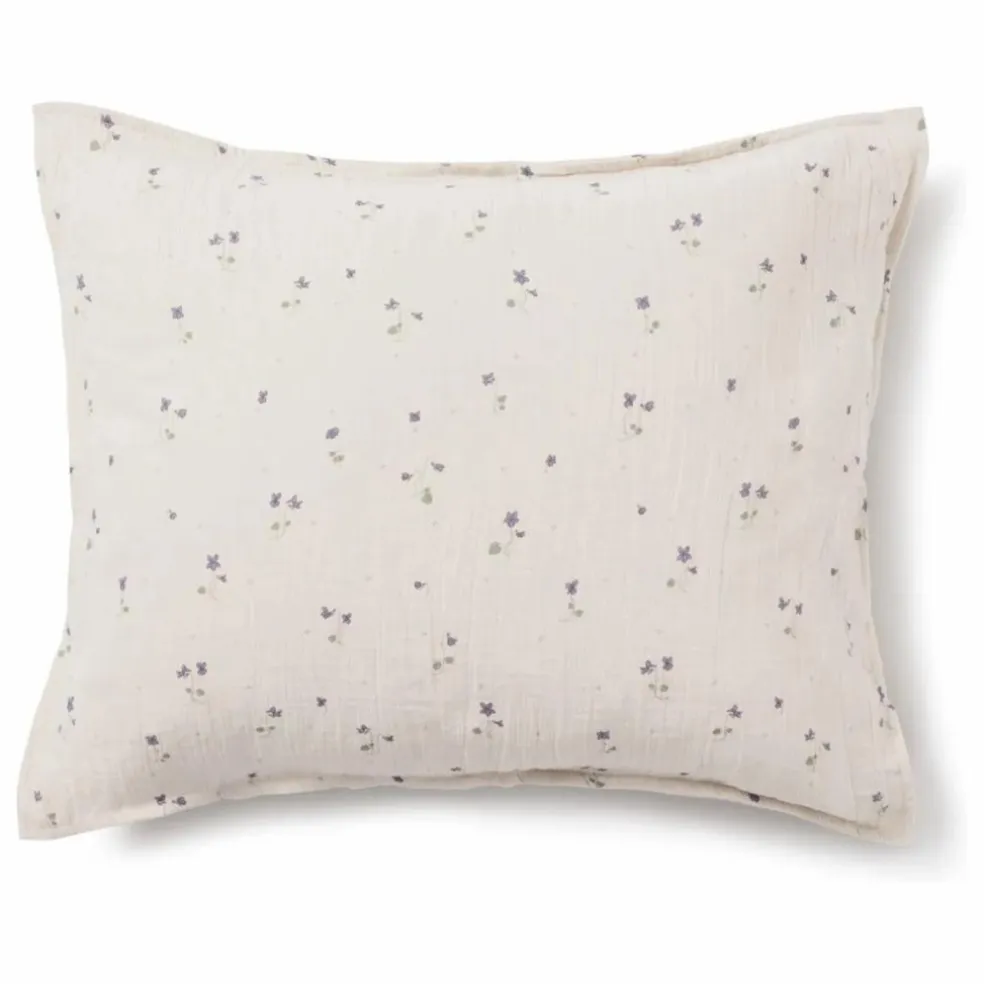 Taie d'oreiller Viola en mousseline de coton