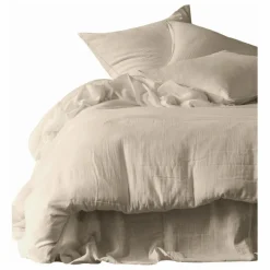 Taies d'oreiller en gaze de coton Mykonos - Set de 2 | Craie