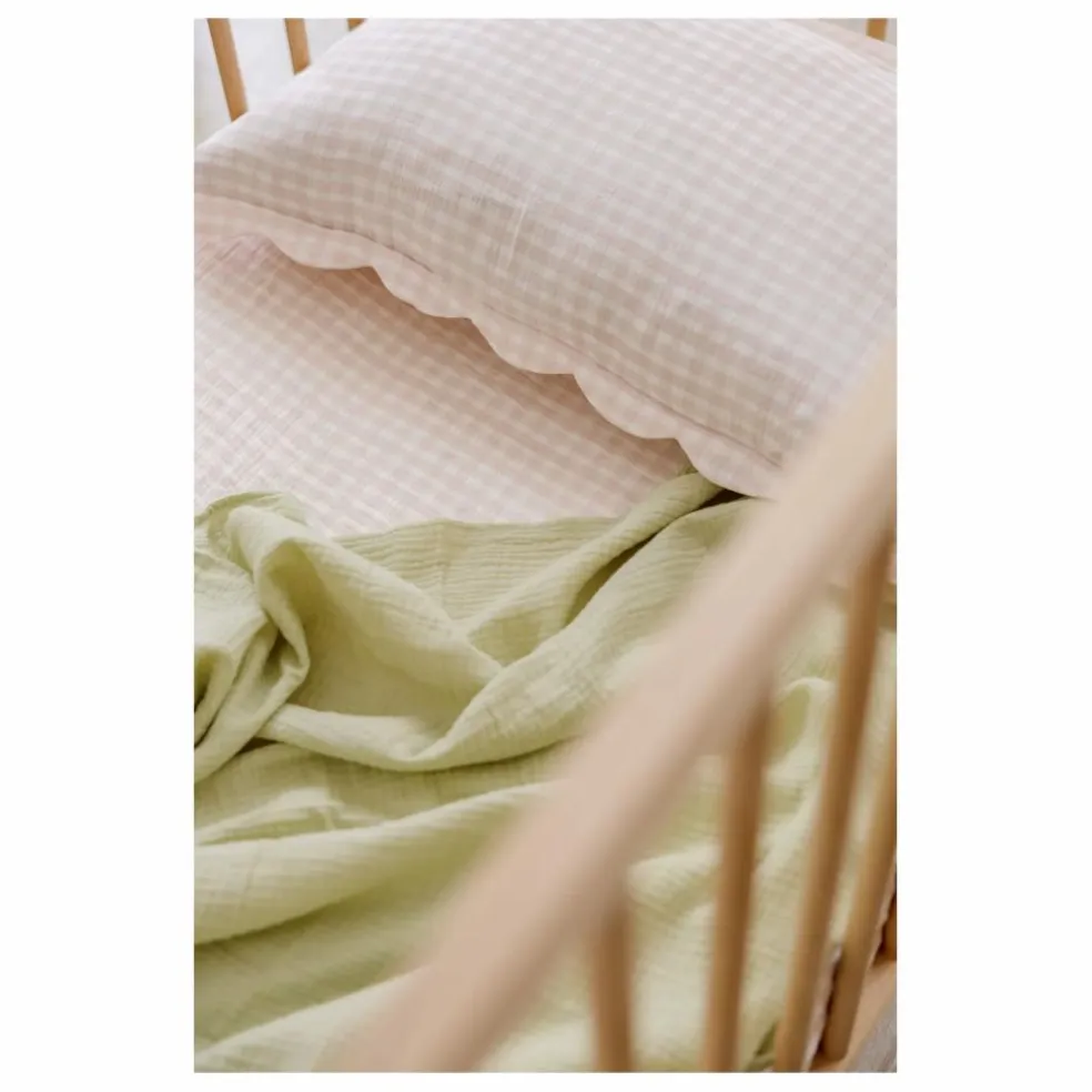 Taies d'oreiller Rosewater en coton bio - Set de 2 | Rose pâle