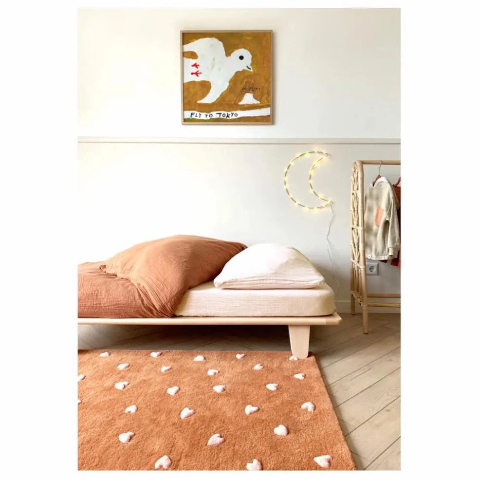 Tapis Cœurs en laine | Marron