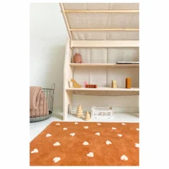 Tapis Cœurs en laine | Marron