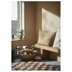 Tapis damier Mara | Rouille