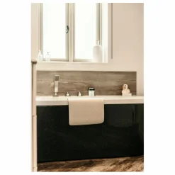 Tapis de bain anti-dérapant en caoutchouc naturel | Gris clair