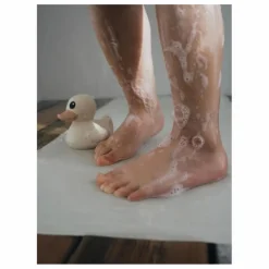 Tapis de bain anti-dérapant en caoutchouc naturel | Gris clair