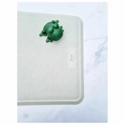 Tapis de bain anti-dérapant en caoutchouc naturel | Gris clair