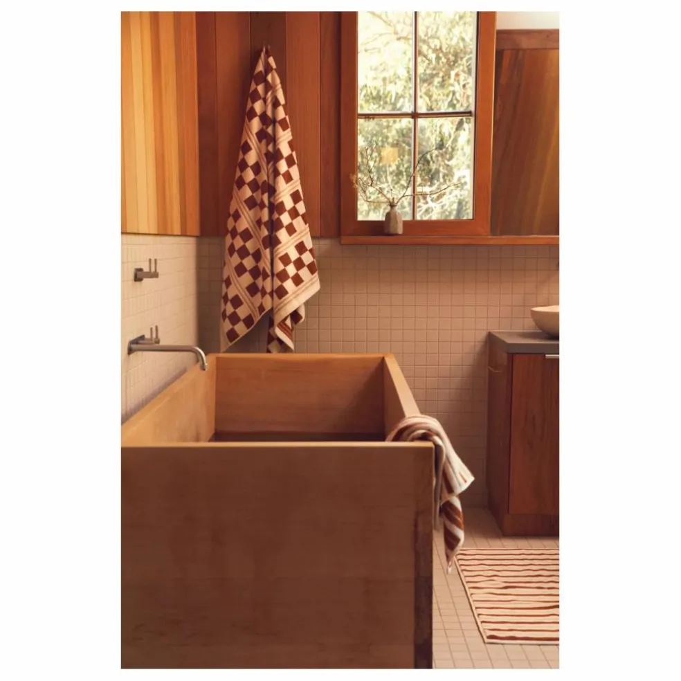 Tapis de bain Echo | Terracotta