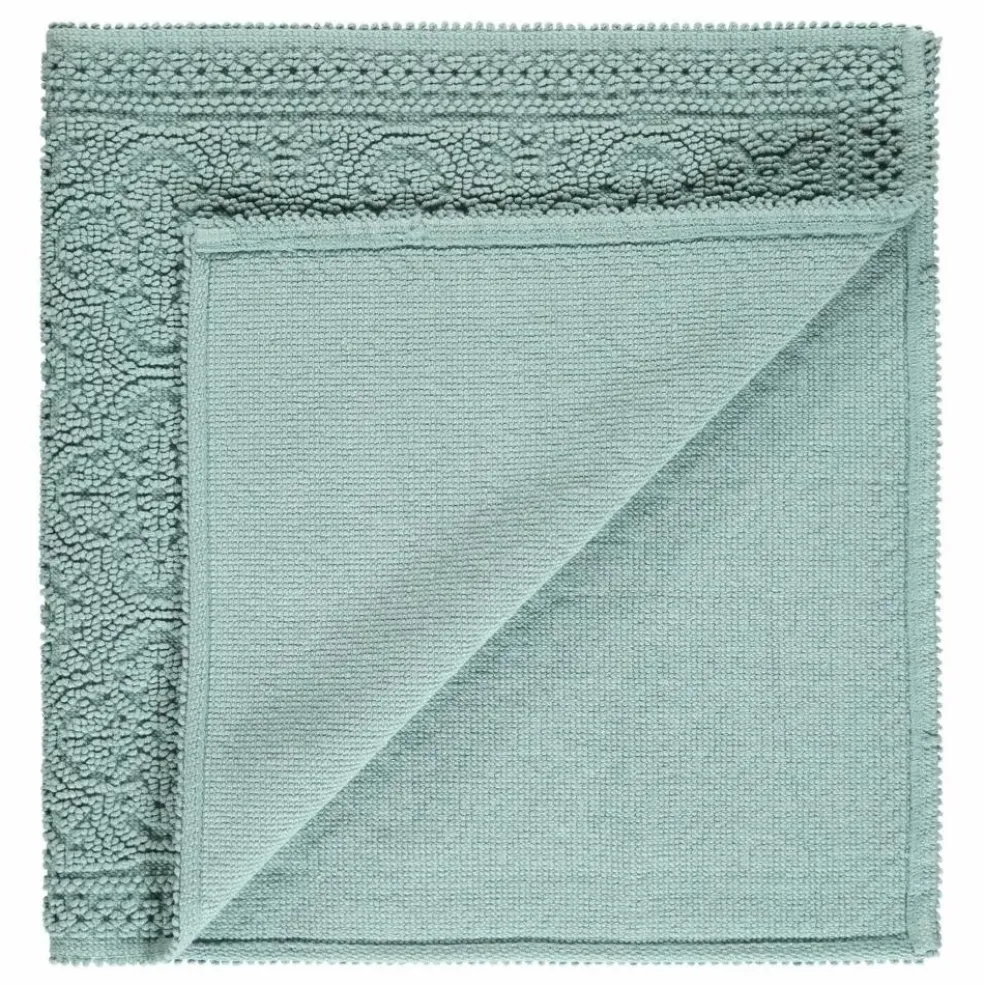 Tapis de bain en coton Kymi 55x110 cm | Vert céladon