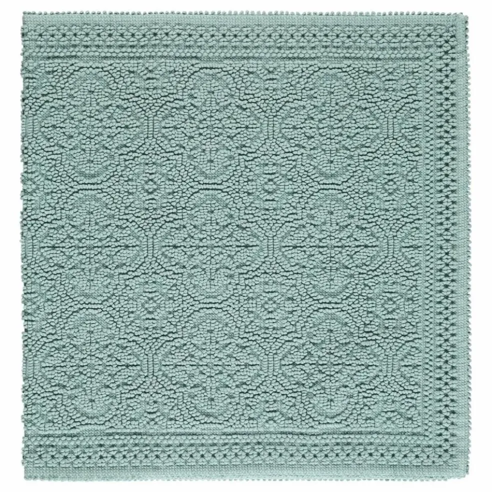 Tapis de bain en coton Kymi 55x110 cm | Vert céladon