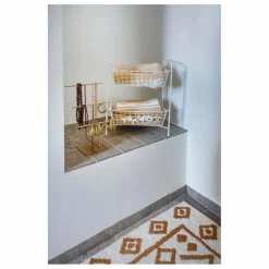 Tapis de bain tufté en coton | Rouge