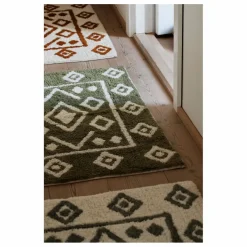 Tapis de bain tufté en coton | Rouge