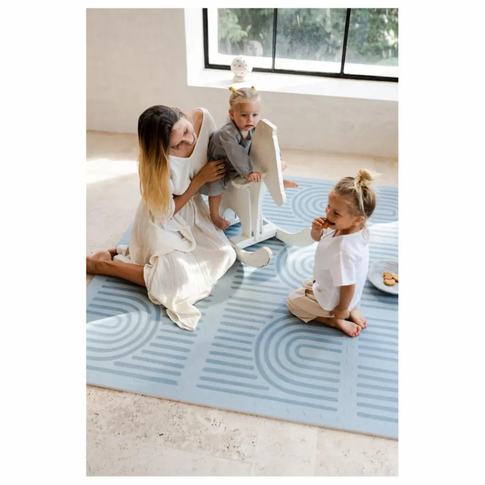 Tapis de jeu modulable Linear | Bleu gris