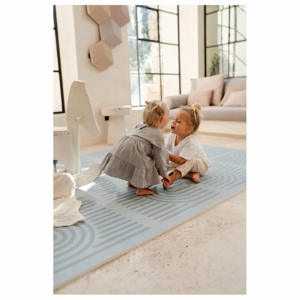 Tapis de jeu modulable Linear | Bleu gris