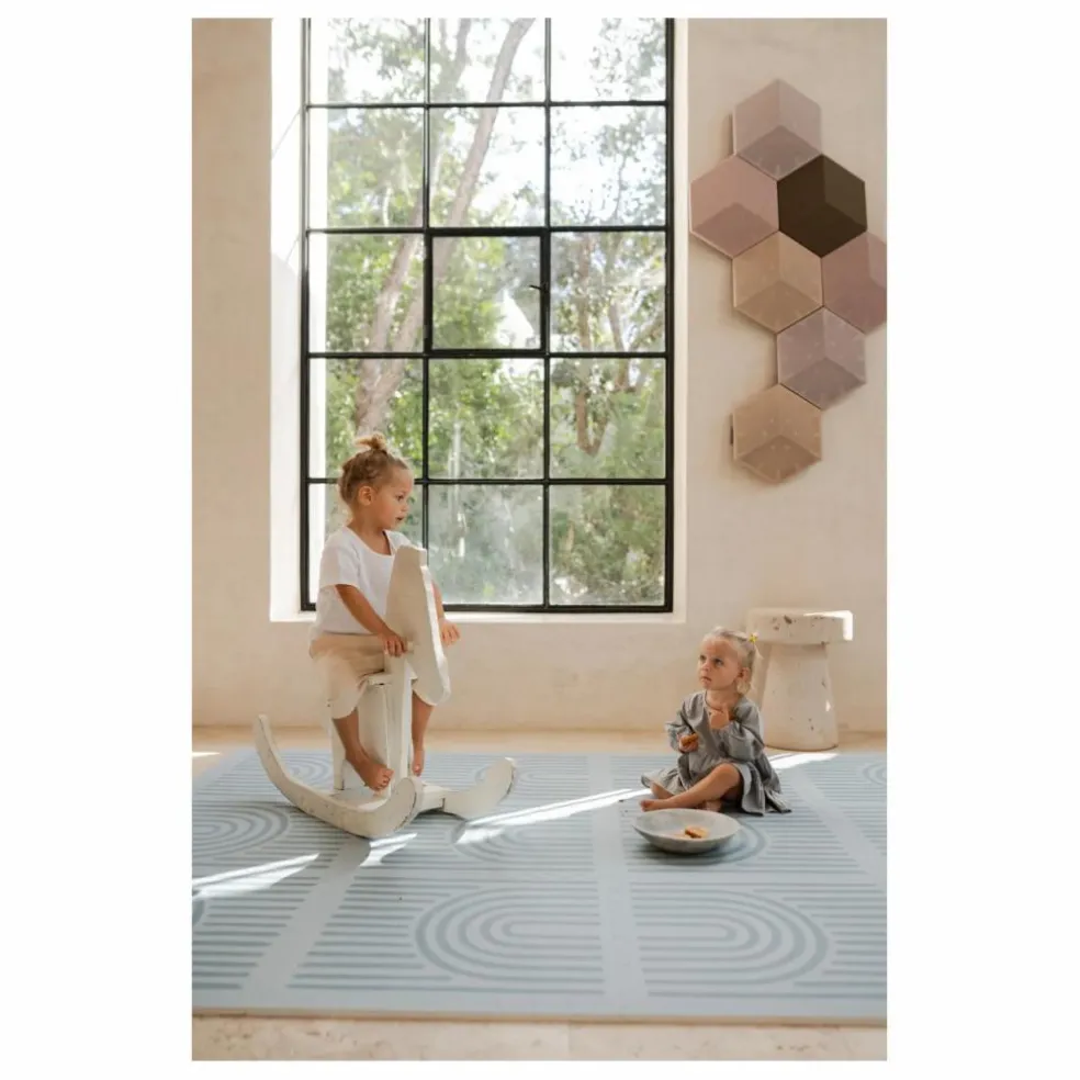 Tapis de jeu modulable Linear | Bleu gris