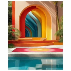 Tapis d'exercice Archy Uchronia Summer | Rouge Brun