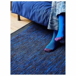 Tapis en coton recyclé Matt | Bleu